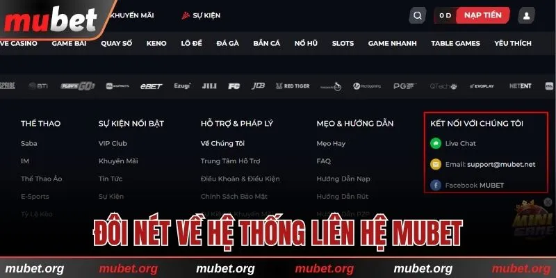 Liên hệ MUBET giúp hội viên khắc phục sự cố kịp thời 